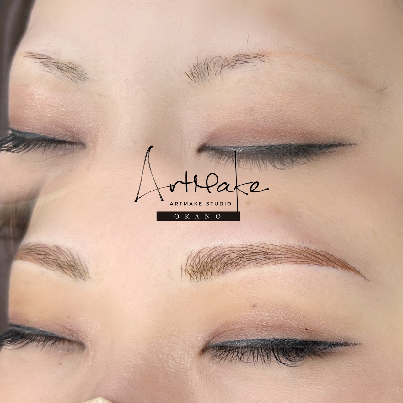 アートメイクスタジオ眉アートメイク症例画像｜MIX技法｜ゆるアーチ眉