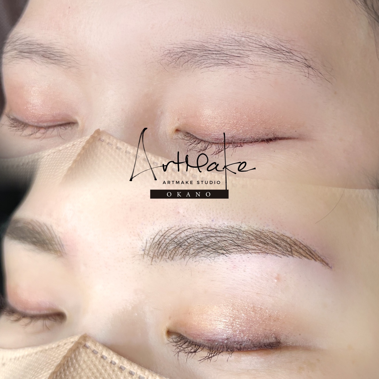 アートメイクスタジオ眉アートメイク症例画像｜MIX技法｜平行アーチ眉