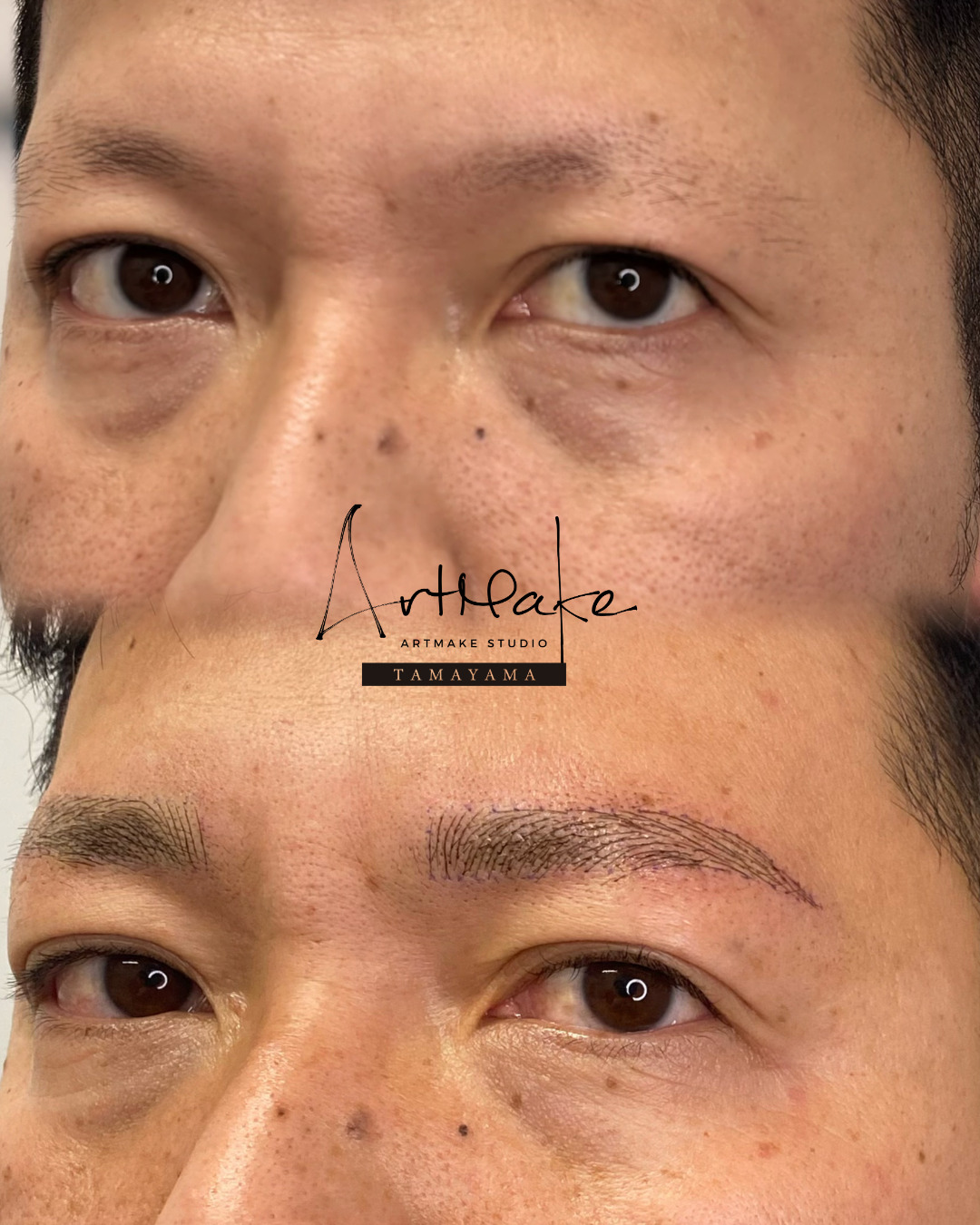 アートメイクスタジオ眉アートメイク症例画像｜ミックス技法｜ストレートアーチ