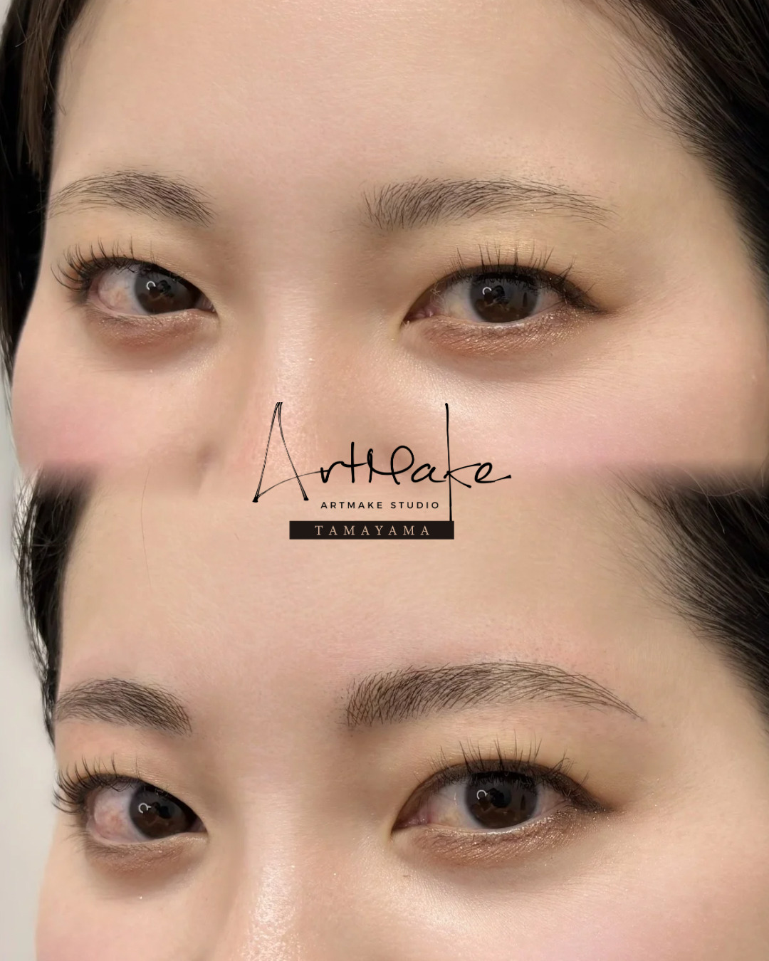 アートメイクスタジオ眉アートメイク症例画像｜毛並み技法｜平行アーチ