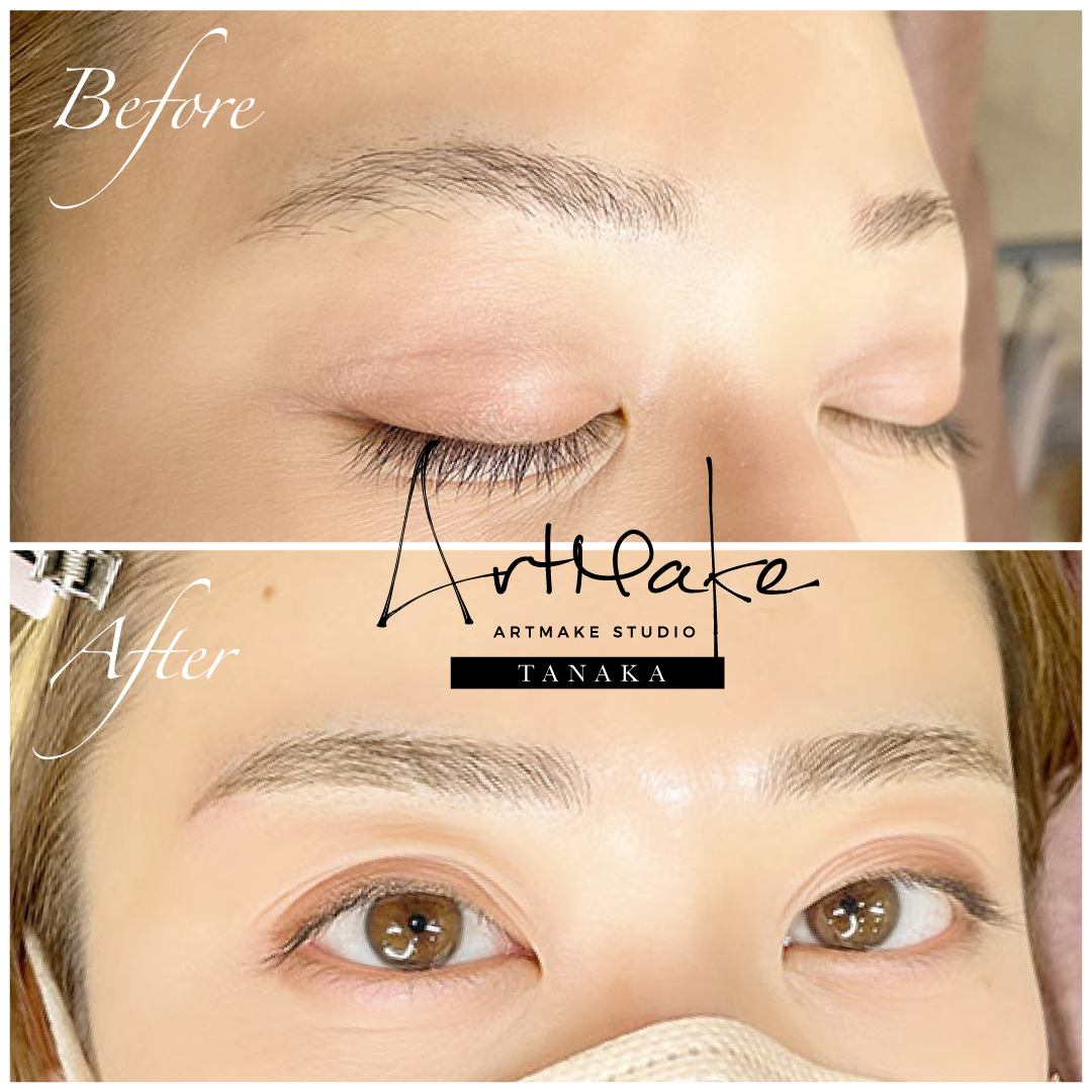 アートメイクスタジオ眉アートメイク症例画像｜毛並み技法｜ゆるアーチ眉