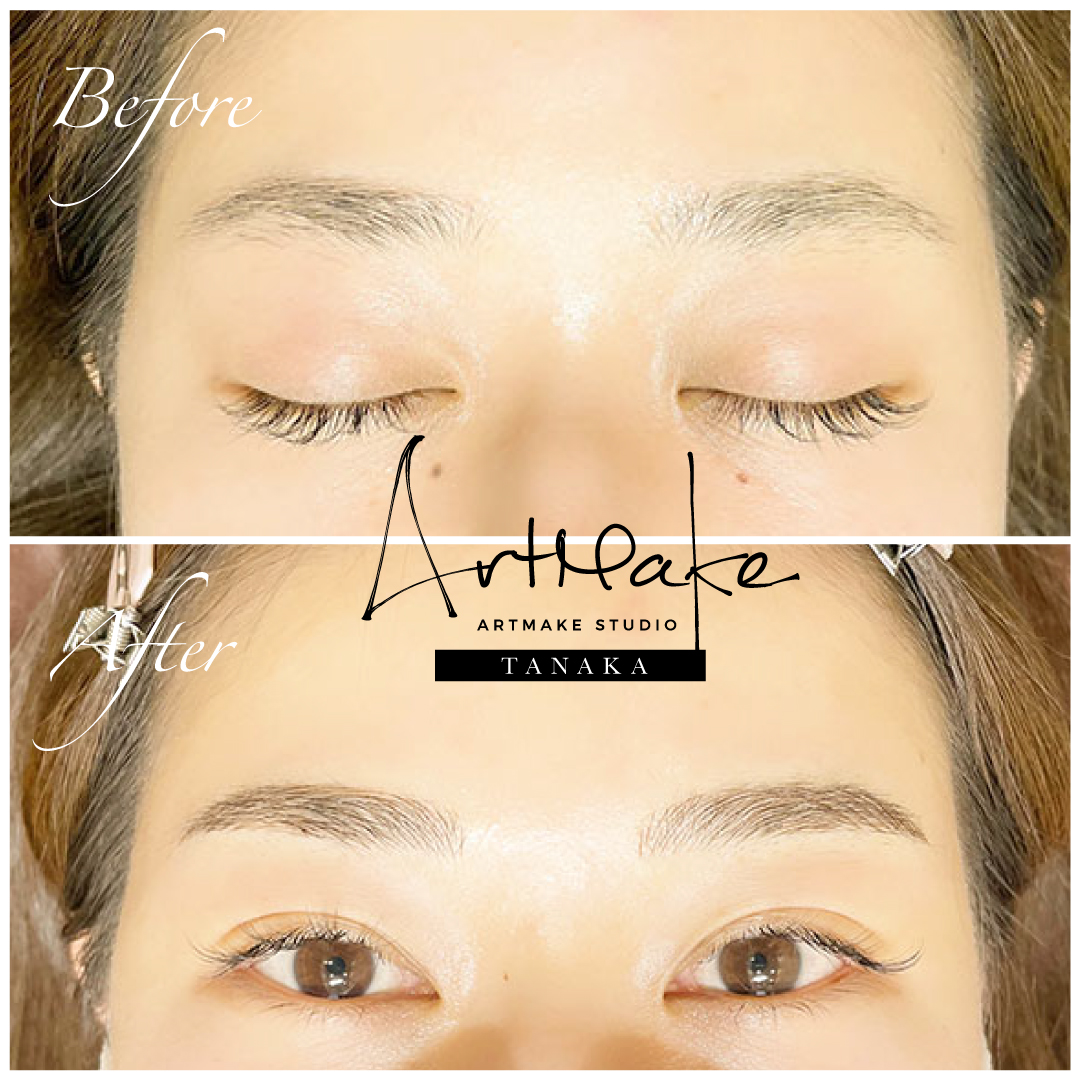 アートメイクスタジオ眉アートメイク症例画像｜毛並み技法｜平行眉