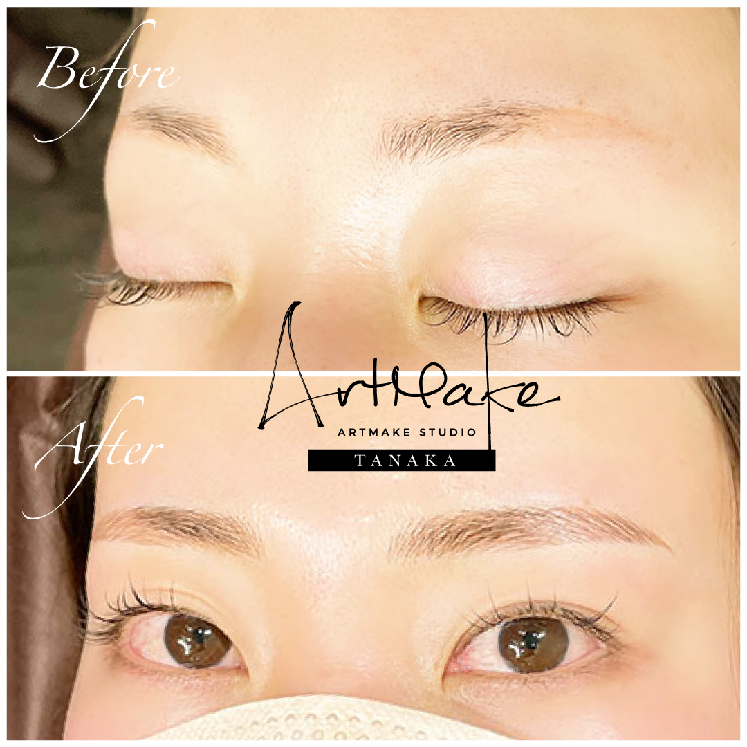 アートメイクスタジオ眉アートメイク症例画像｜毛並み技法｜平行眉