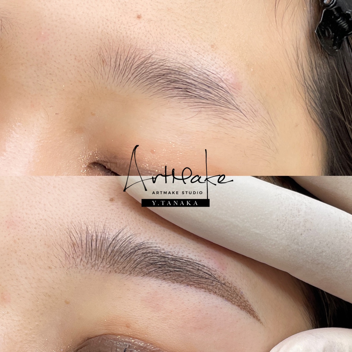 アートメイクスタジオ眉アートメイク症例画像｜パウダー技法｜平行アーチ