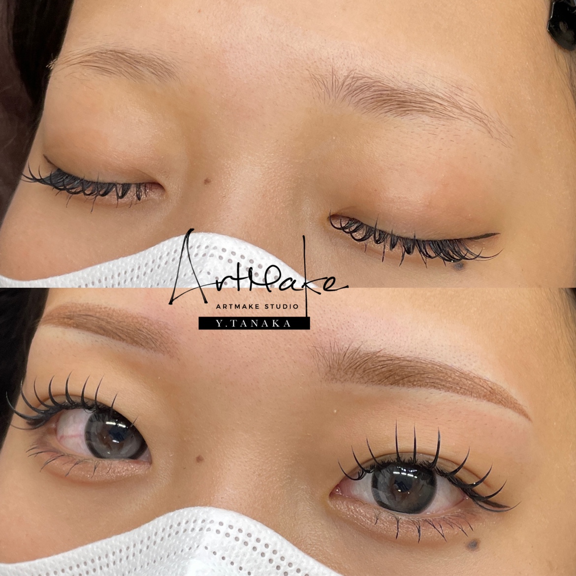 アートメイクスタジオ眉アートメイク症例画像｜パウダー技法｜細め平行アーチ