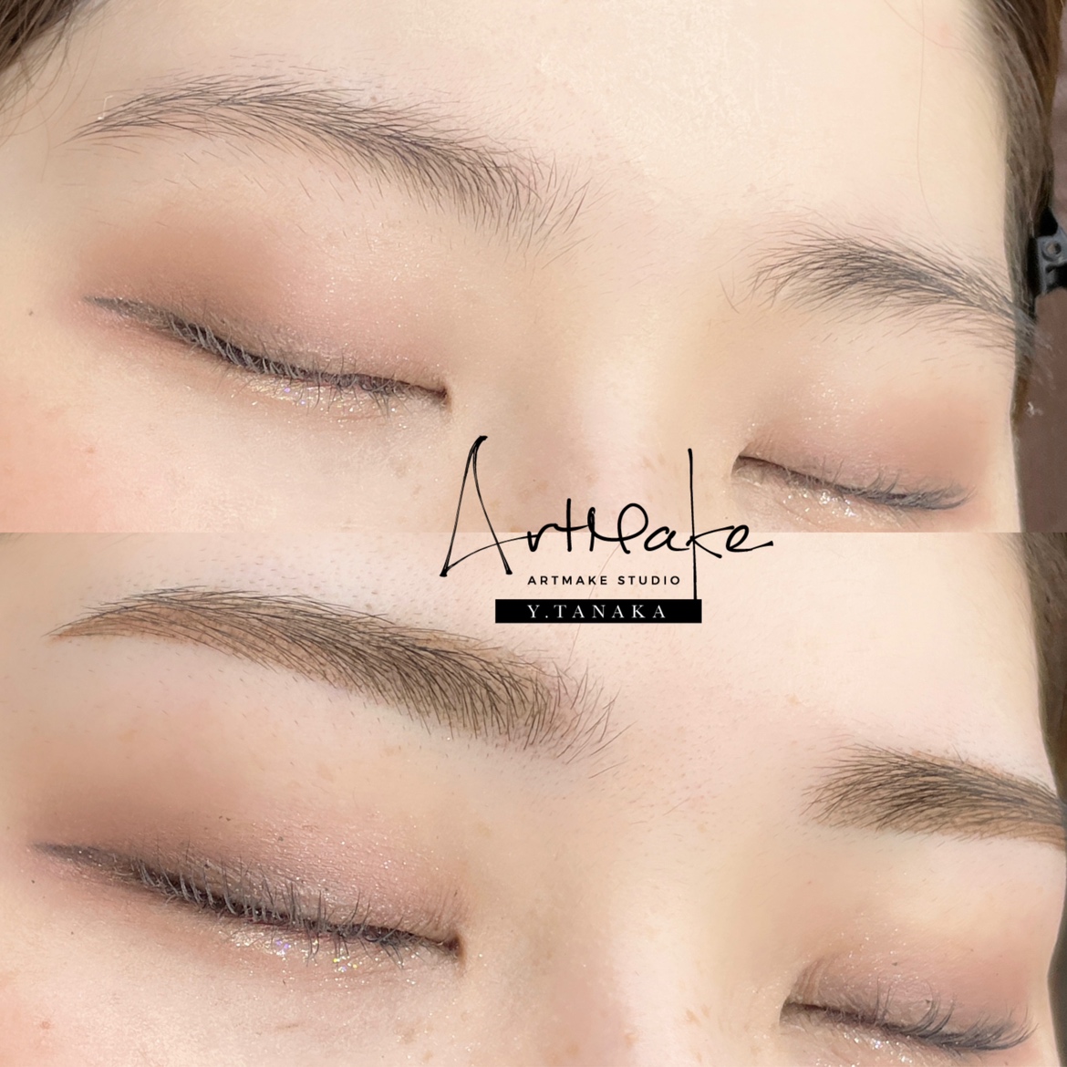アートメイクスタジオ眉アートメイク症例画像｜パウダー技法｜平行アーチ
