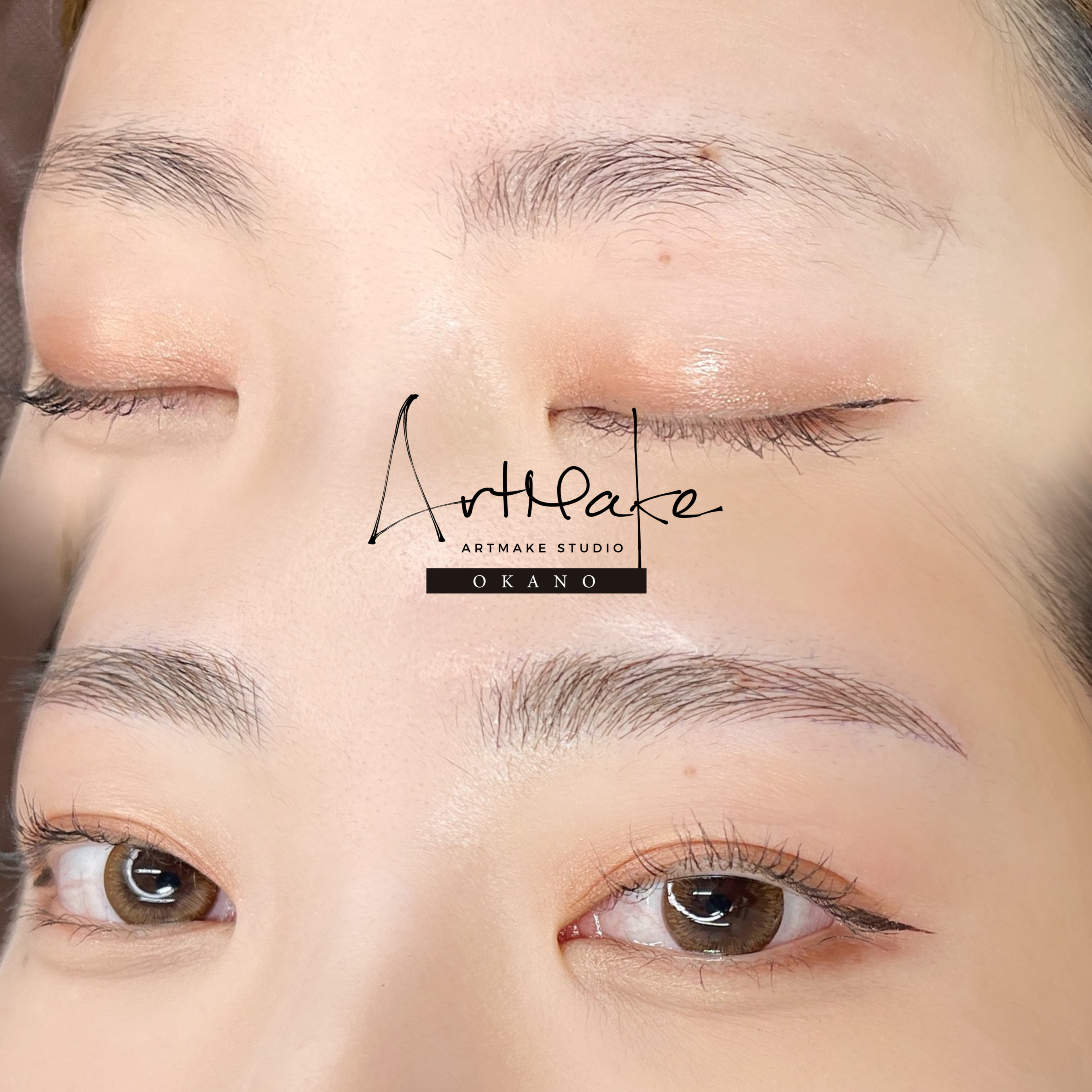 アートメイクスタジオ眉アートメイク症例画像｜毛並み｜平行アーチ