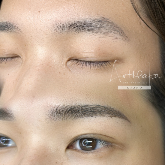 アートメイクスタジオ眉アートメイク症例画像｜MIX｜ストレート