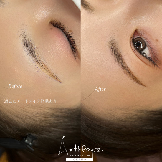 アートメイクスタジオ眉アートメイク症例画像｜MIX｜平行アーチ